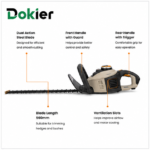 Dokier EdgeMaster Electric Hedge Trimmer | Precision Garden Cutting Tool - Image 2